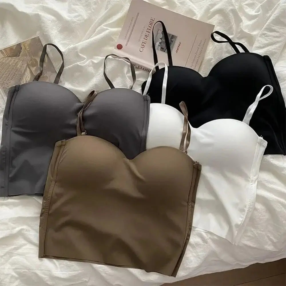 Tops de cores sólidas com alças duplas de seção fina, esportivo, feminino, perfeito para dias quentes e justo